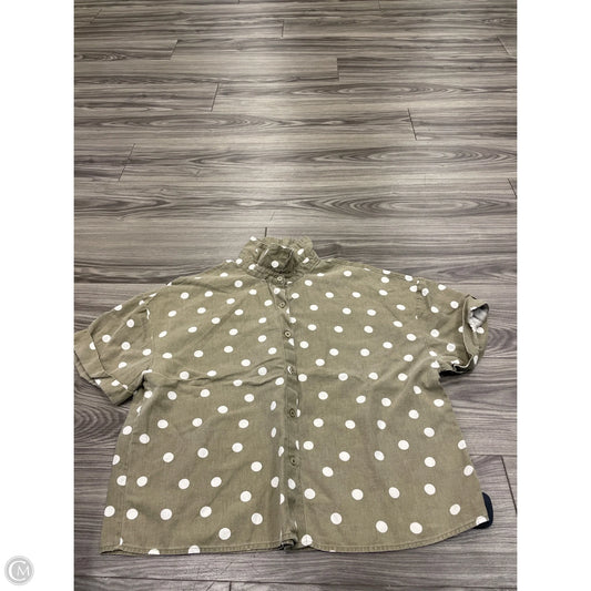 Top Short Sleeve By Lumiere In Polkadot Pattern, Size: L