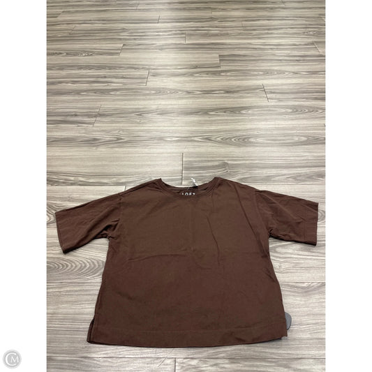 Top Short Sleeve Basic By Loft In Brown, Size: Xs
