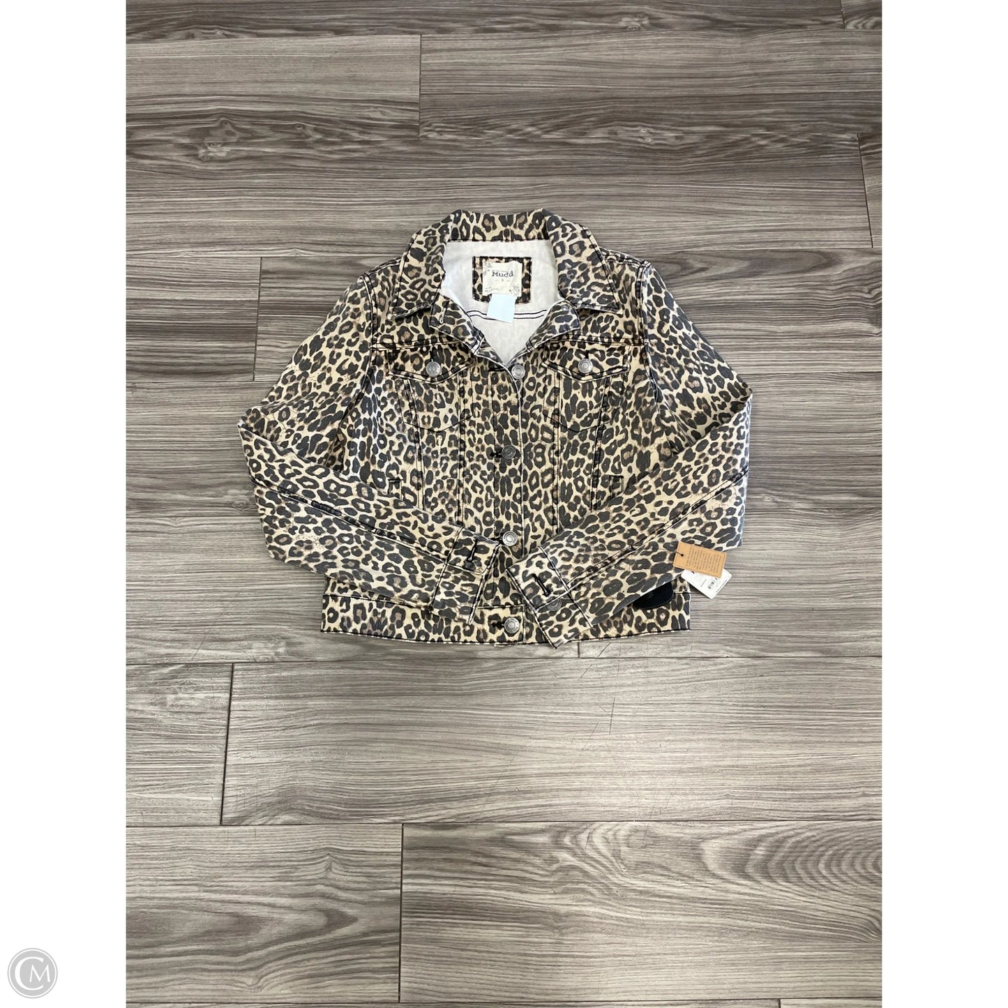 Jacket Denim By Mudd In Animal Print, Size: S