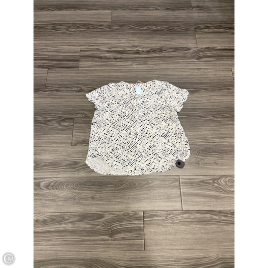 Top Short Sleeve By Philosophy In Black & White, Size: 1x