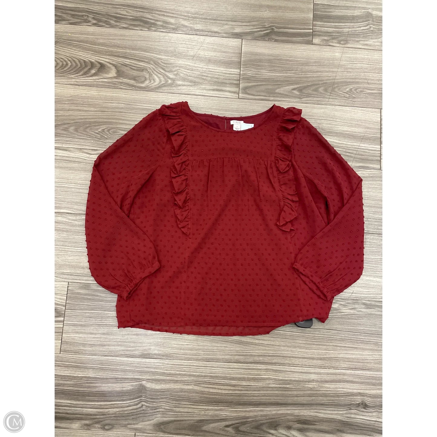 Top Long Sleeve By J. Crew In Red, Size: L