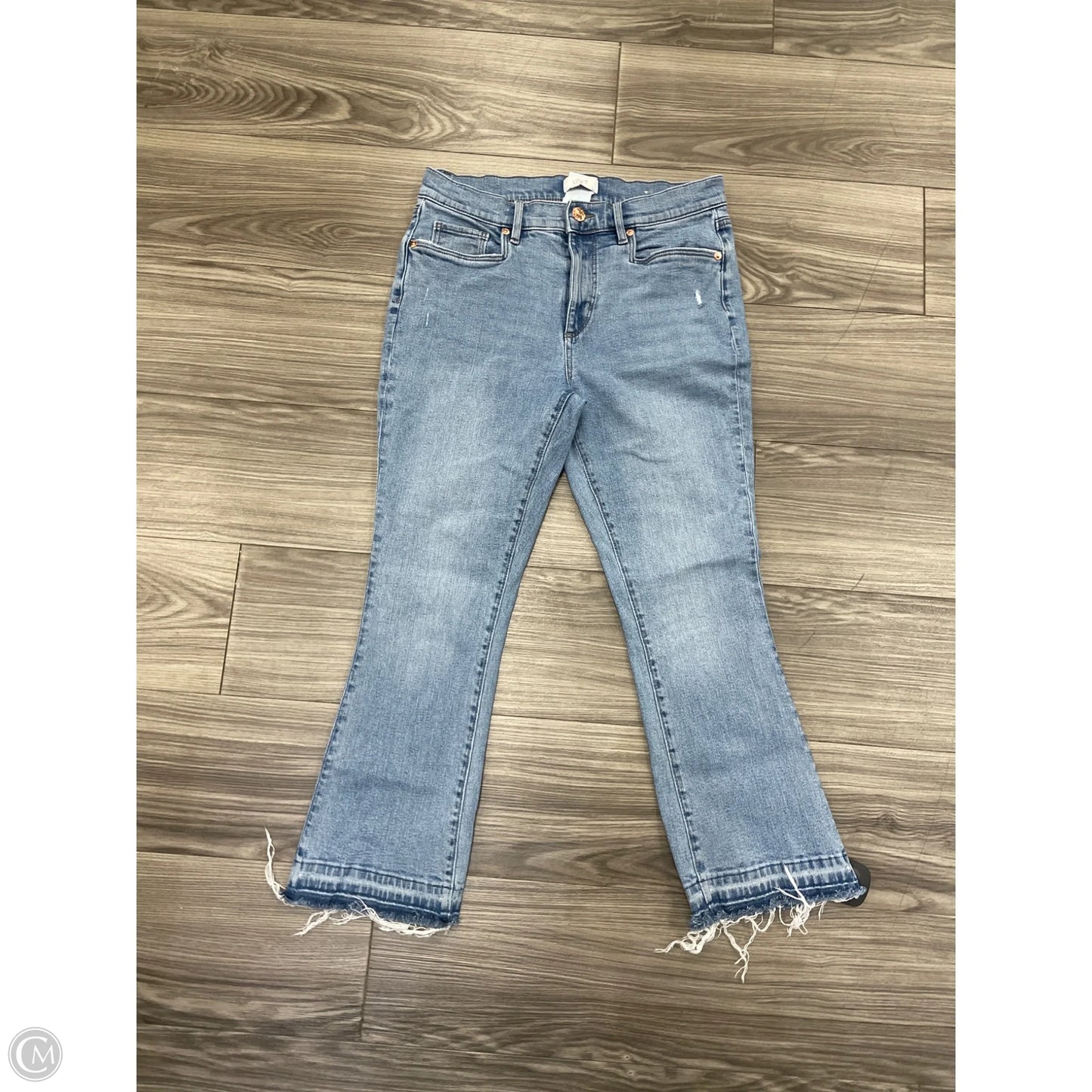 Jeans Flared By Loft In Blue Denim, Size: 6