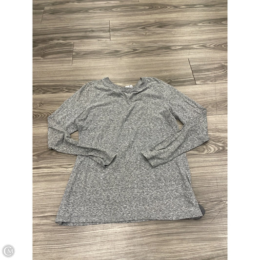 Top Long Sleeve Basic By Mossimo In Grey, Size: L