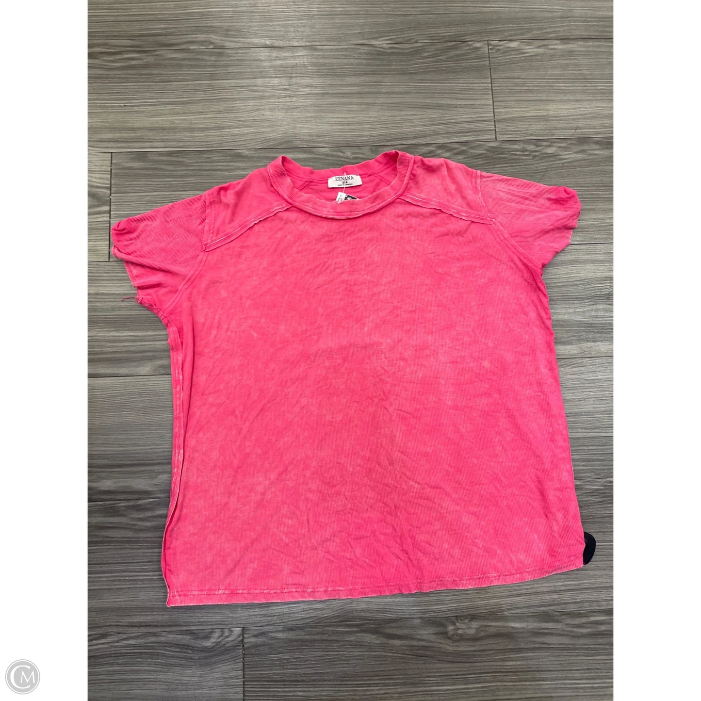 Top Long Sleeve Basic By Zenana In Pink, Size: S