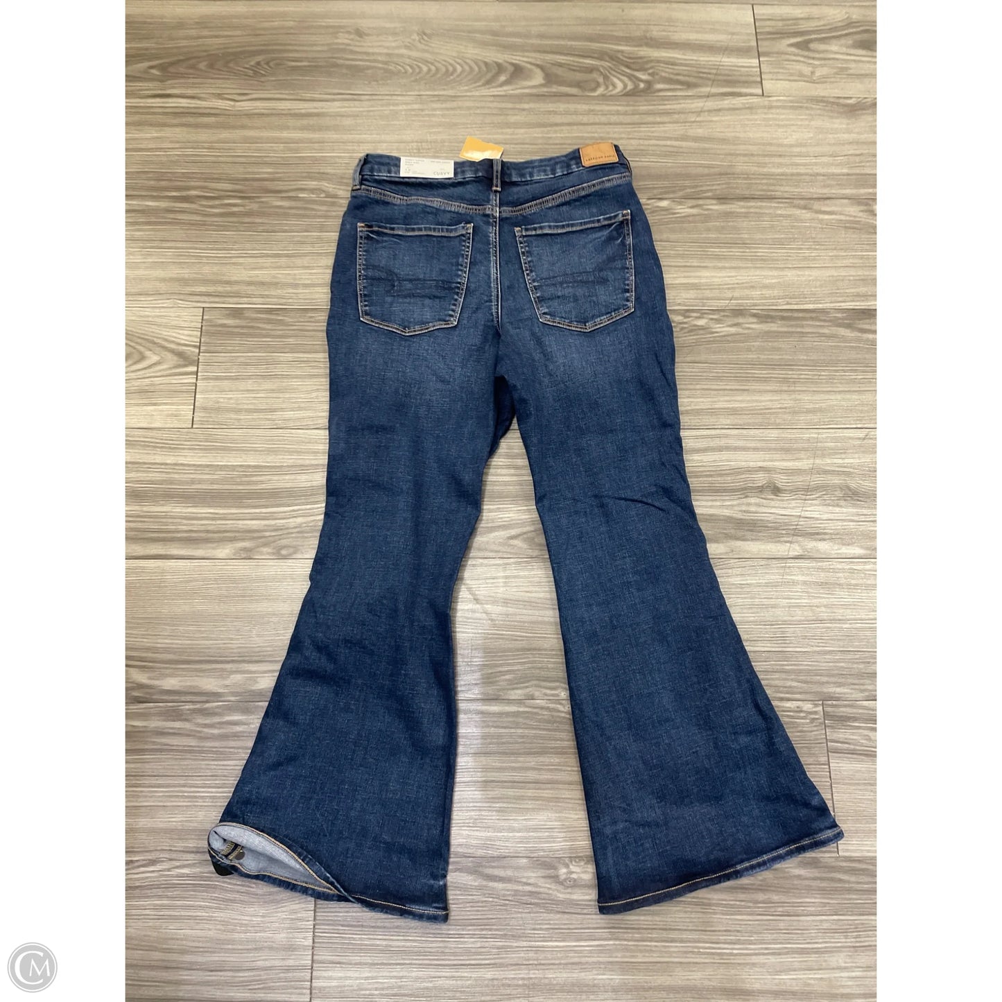 Jeans Flared By American Eagle In Blue Denim, Size: 12p
