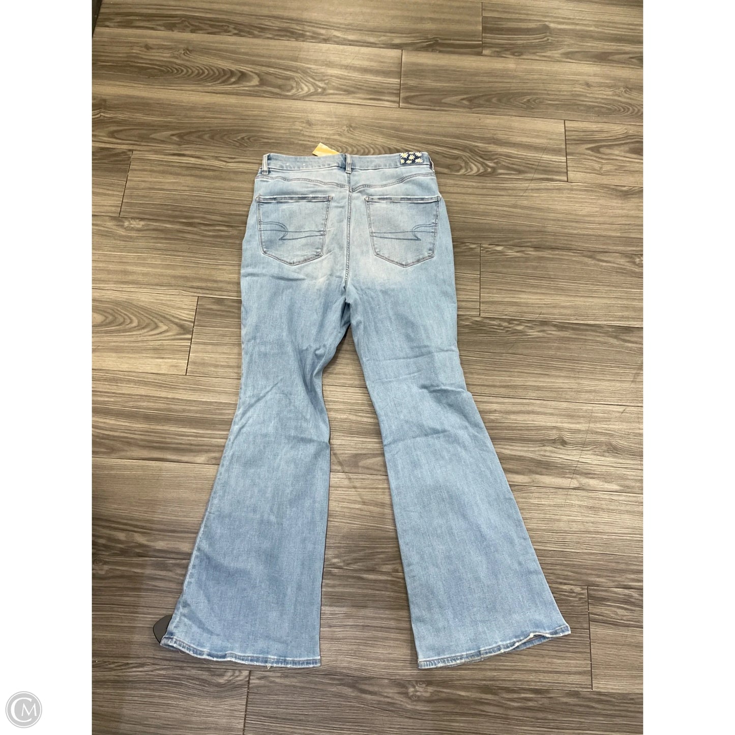 Jeans Flared By American Eagle In Blue Denim, Size: 12