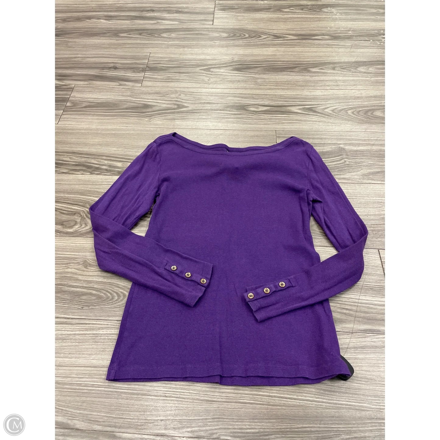Top Long Sleeve Basic By Gap In Purple, Size: M