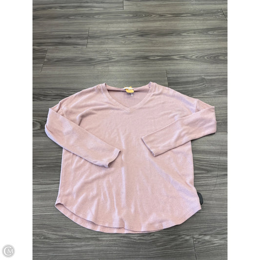 Top Long Sleeve Basic By Natural Life In Pink, Size: M