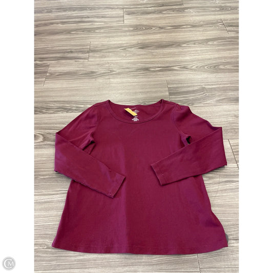Top Long Sleeve Basic By St Johns Bay In Red, Size: M