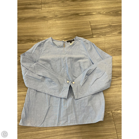 Top Long Sleeve By Banana Republic In Blue, Size: S