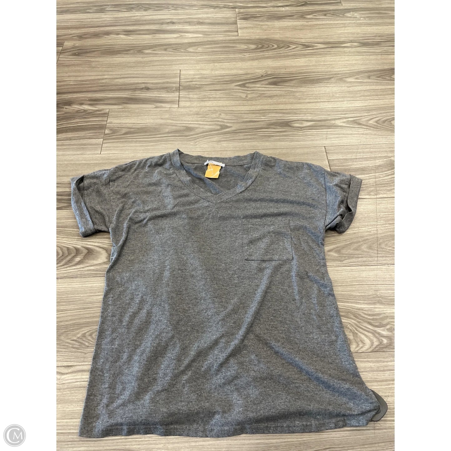 Top Short Sleeve Basic By Miholl In Grey, Size: L