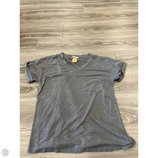 Top Short Sleeve Basic By Miholl In Grey, Size: L
