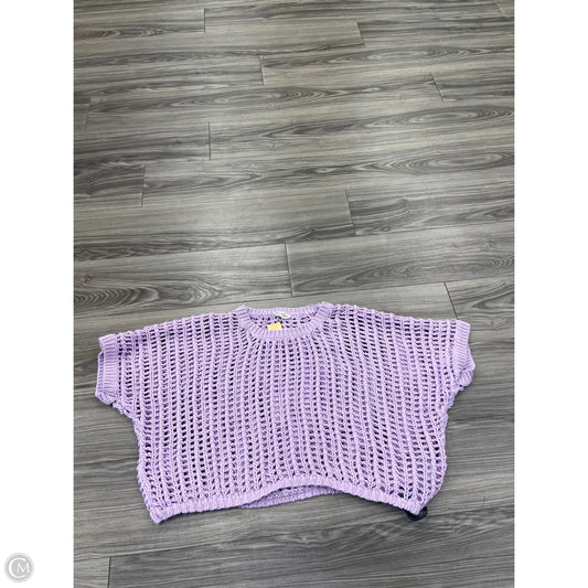 Sweater Short Sleeve By Clothes Mentor In Purple, Size: L