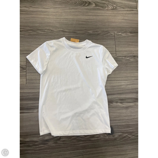 Athletic Top Short Sleeve By Nike In White, Size: M