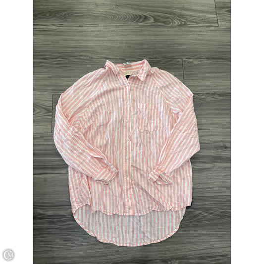 Top Long Sleeve By Universal Thread In Striped Pattern, Size: M