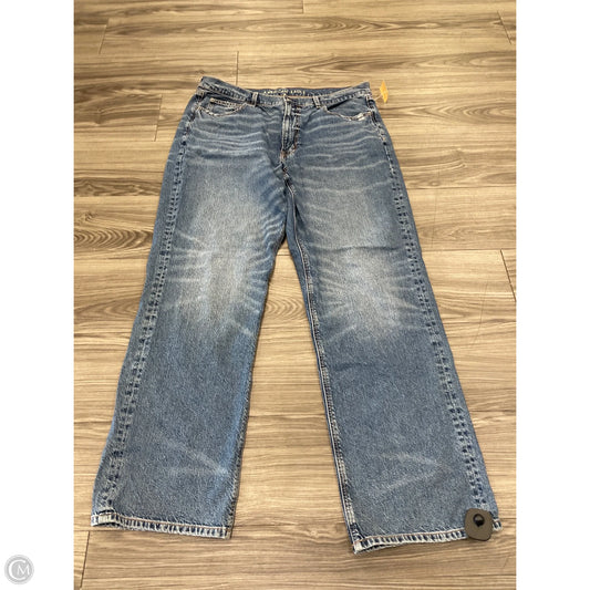 Jeans Wide Leg By American Eagle In Blue Denim, Size: 16
