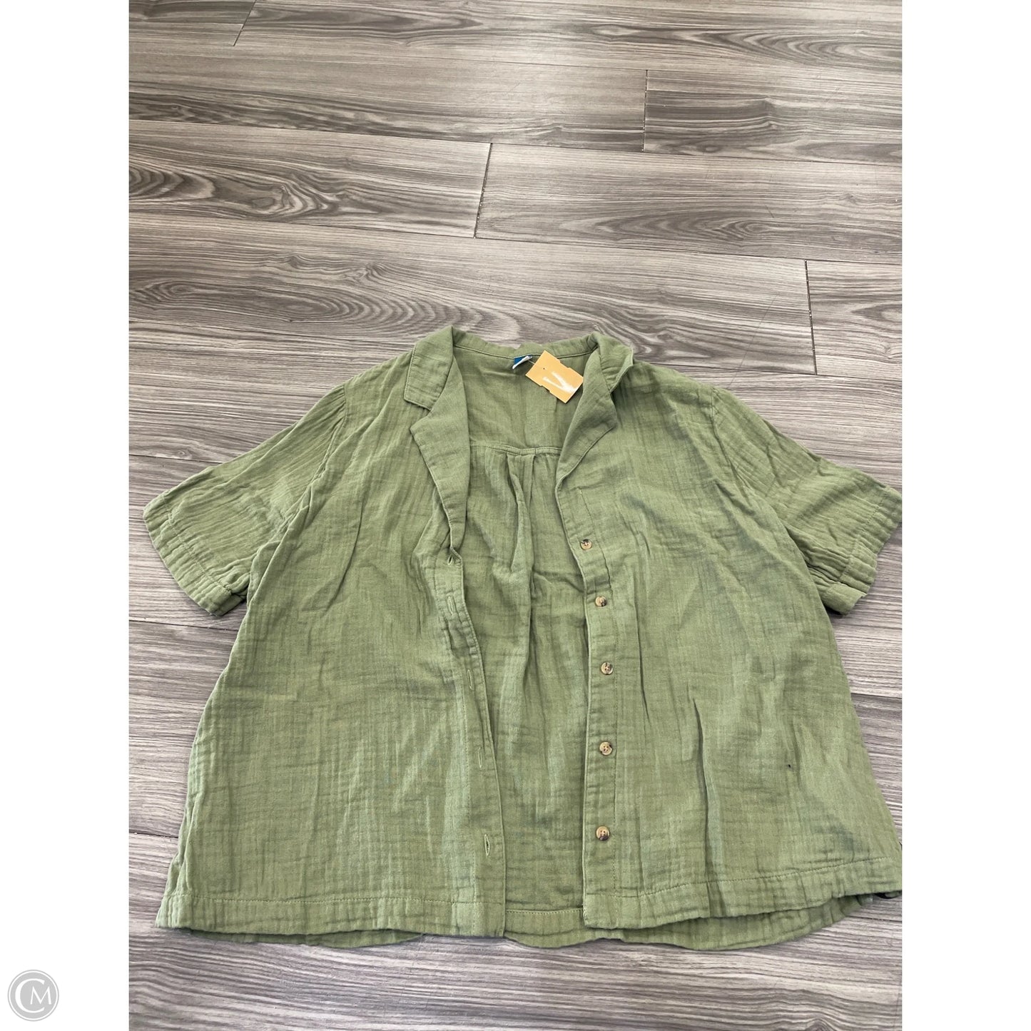 Top Short Sleeve Basic By Old Navy In Green, Size: S