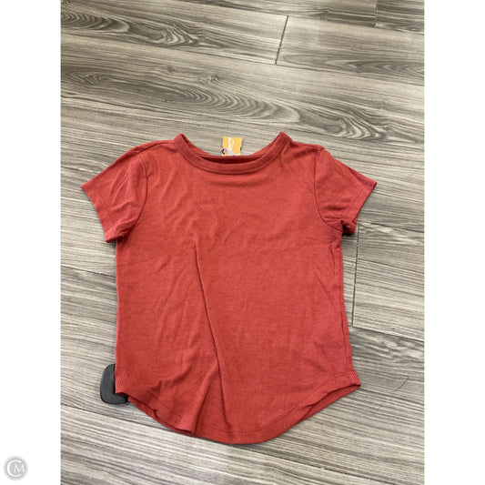 Top Short Sleeve Basic By Old Navy In Orange, Size: Xs
