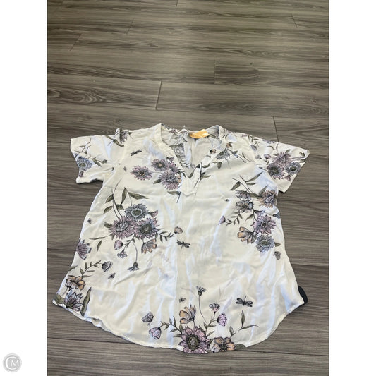 Top Short Sleeve By Old Navy In Floral Print, Size: M