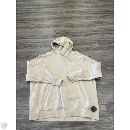 Athletic Sweatshirt Hoodie By Nike In Tan, Size: Xxl