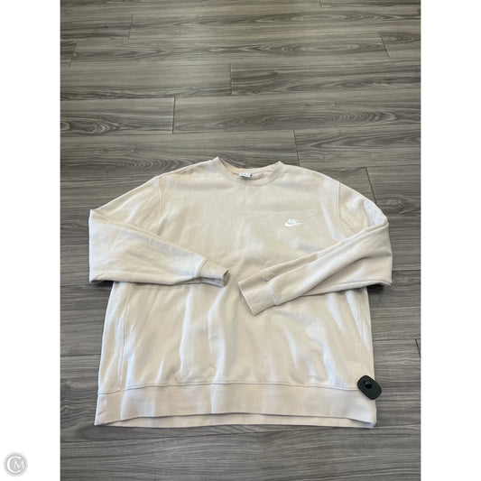 Athletic Sweatshirt Crewneck By Nike In Tan, Size: Xxl