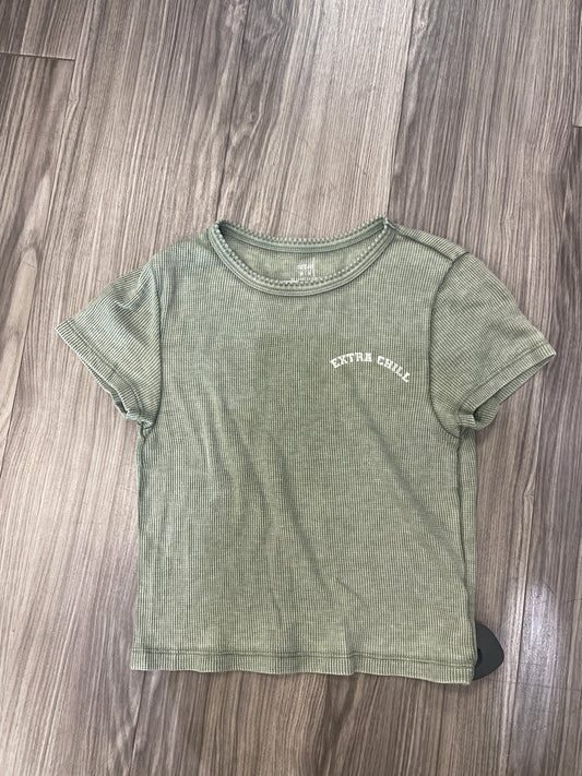 Top Short Sleeve By Aerie In Green, Size: M