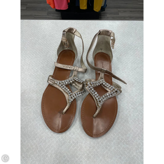 Sandals Flip Flops By Gianni Bini In Gold, Size: 7.5