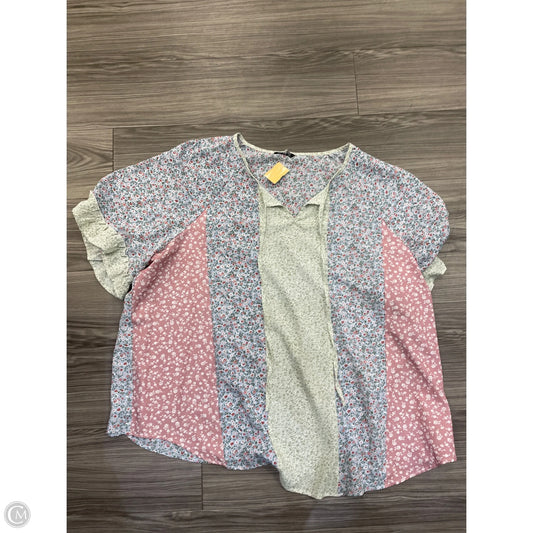 Blouse Short Sleeve By Bloomchic In Floral Print, Size: Xs