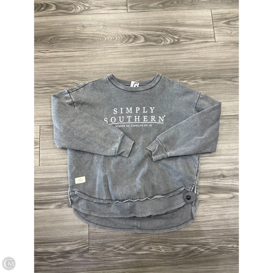 Top Long Sleeve By Simply Southern In Grey, Size: Xl