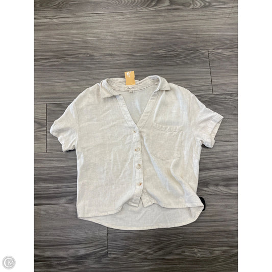 Top Short Sleeve By Love Notes In Cream, Size: S