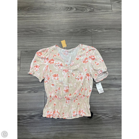 Top Short Sleeve By Ophelia Roe In Floral Print, Size: S