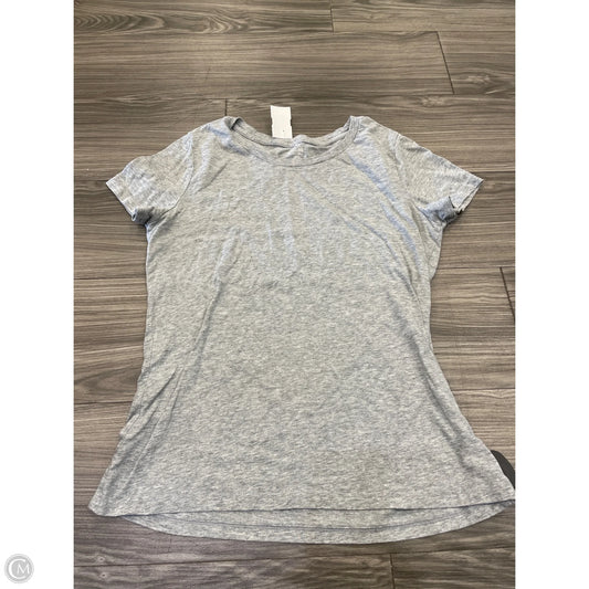 Top Short Sleeve Basic By Mossimo In Grey, Size: L