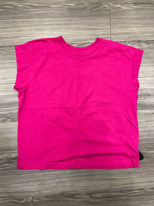 Top Short Sleeve By A New Day In Pink, Size: L