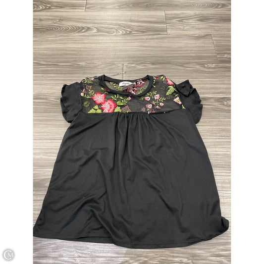 Top Short Sleeve By Haptics In Black, Size: S