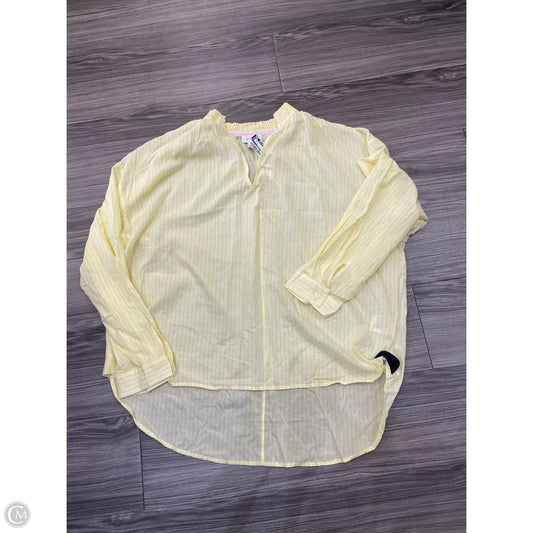 Top Long Sleeve By Clothes Mentor In Yellow, Size: Xxl