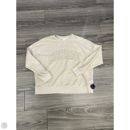 Sweatshirt Crewneck By Cupcakes And Cashmere In Beige, Size: M