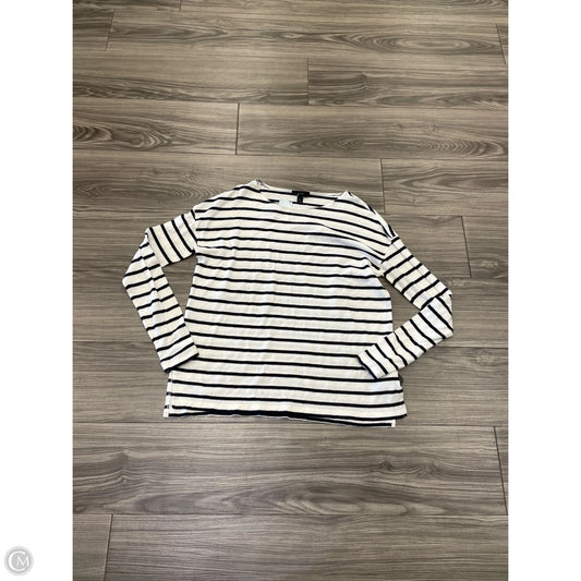 Top Long Sleeve By J. Crew In Blue & Cream, Size: Xs