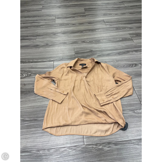 Top Long Sleeve By Banana Republic In Tan, Size: S