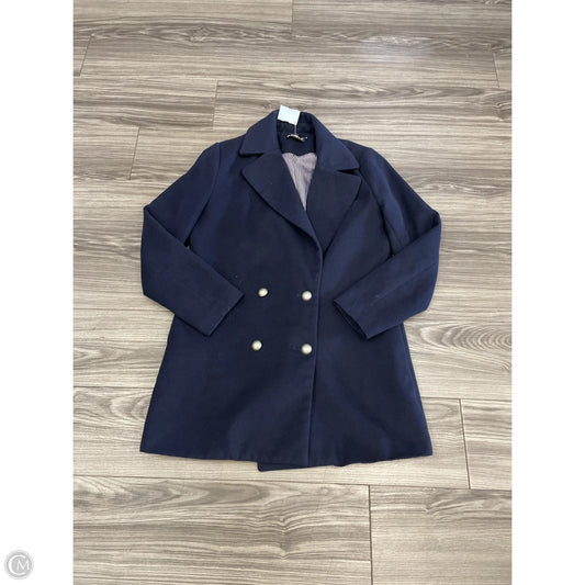 Coat Peacoat By Allegra K In Navy, Size: M