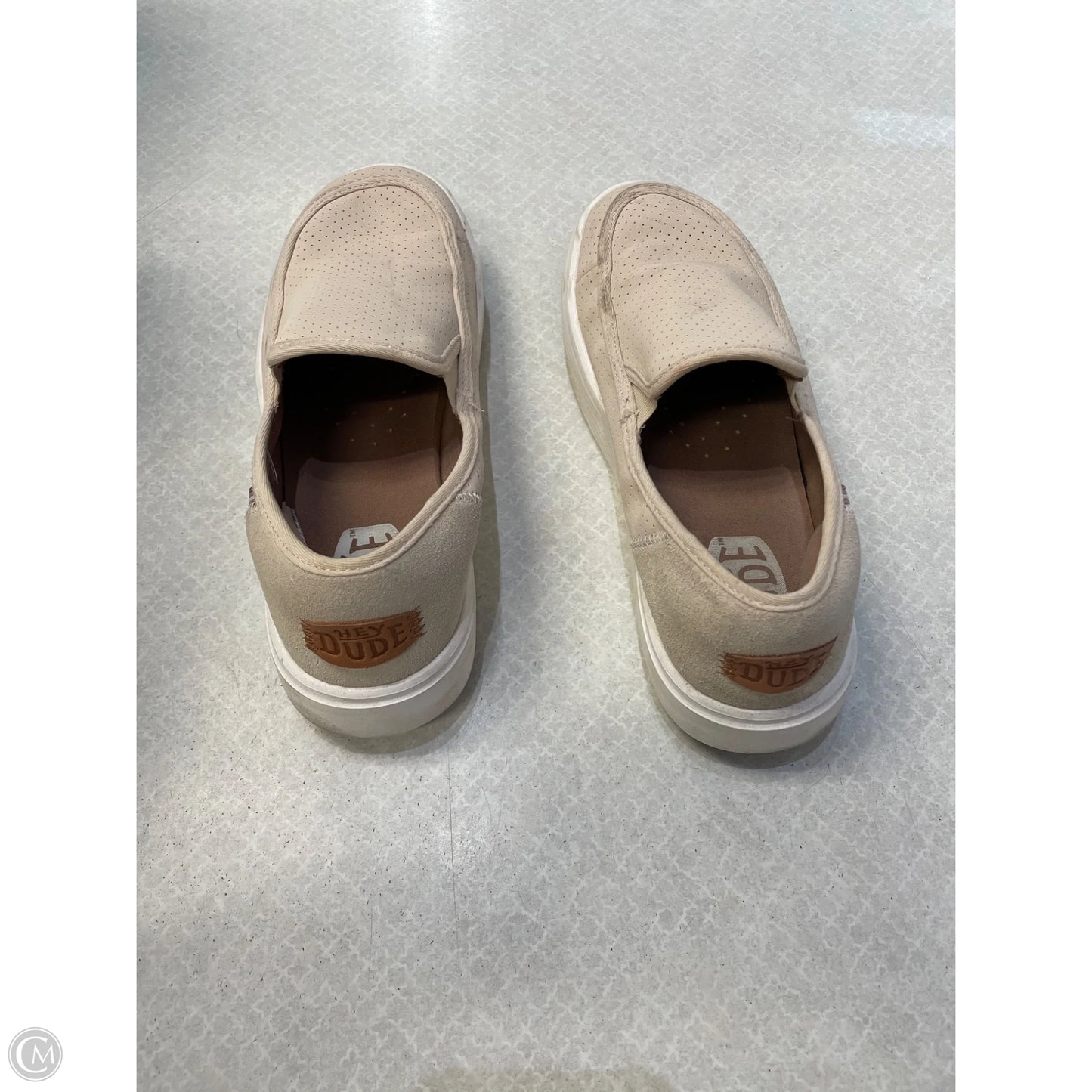 Shoes Heels Platform By Hey Dude In Cream, Size: 9