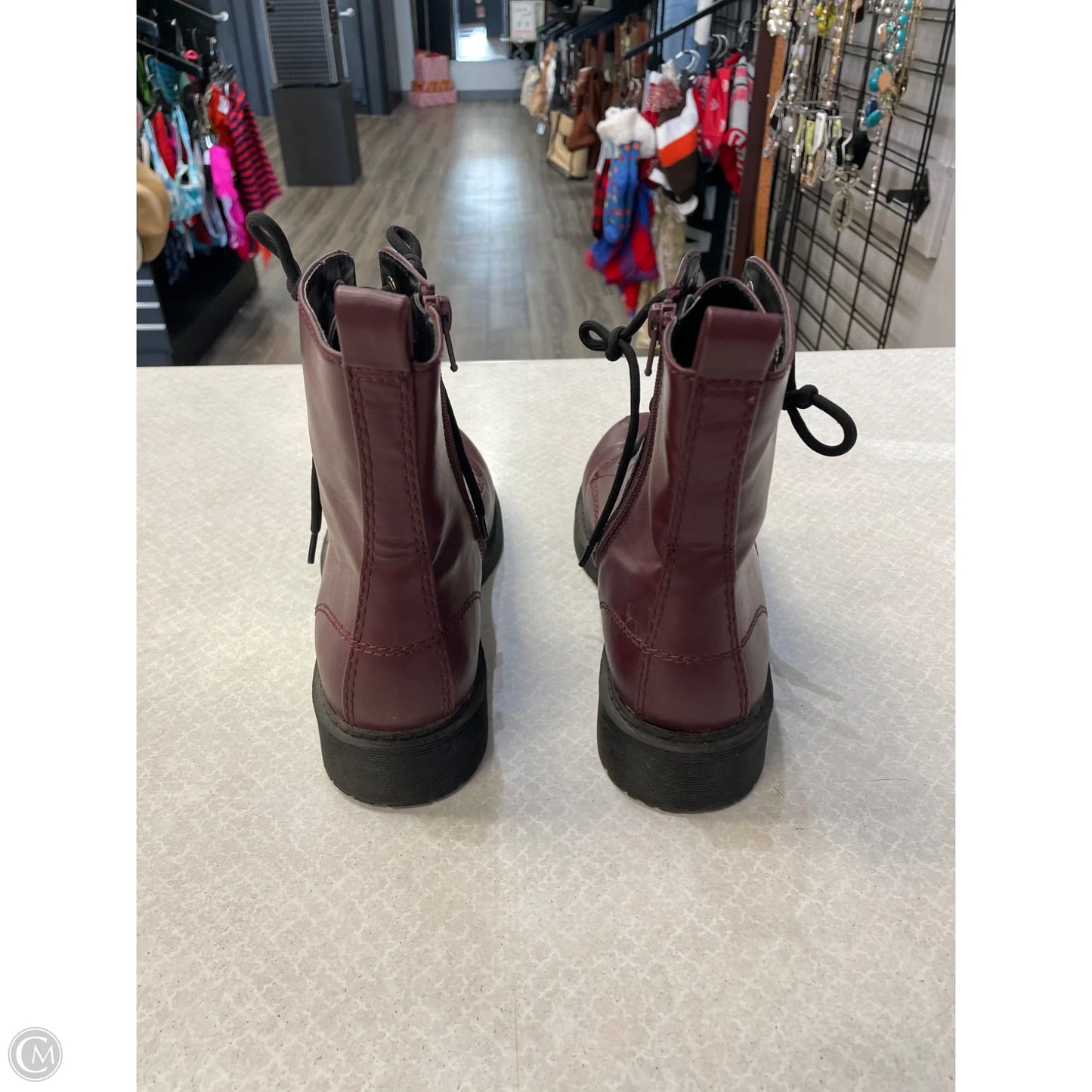 Shoes Hiking By Time And Tru In Red, Size: 8