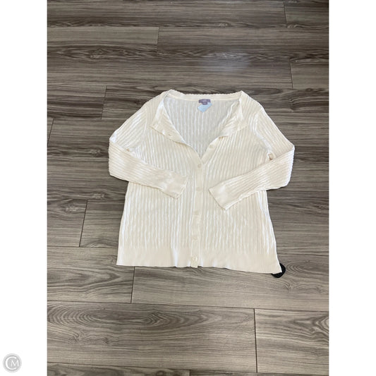 Cardigan By Laura Scott In Cream, Size: 3x