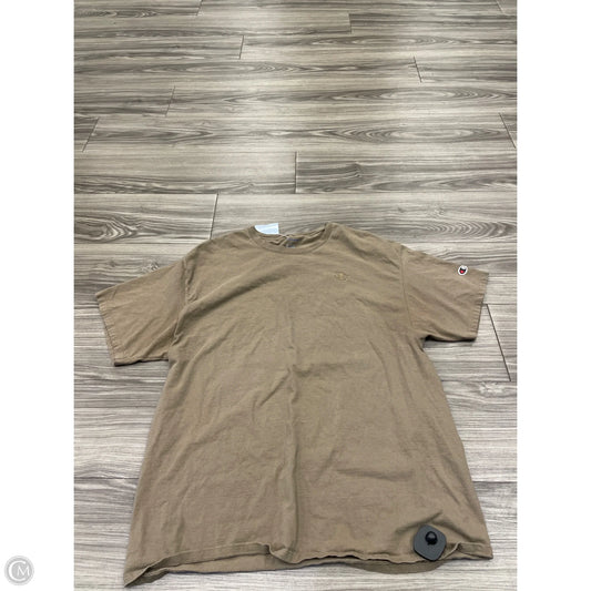Top Short Sleeve By Champion In Tan, Size: Xl