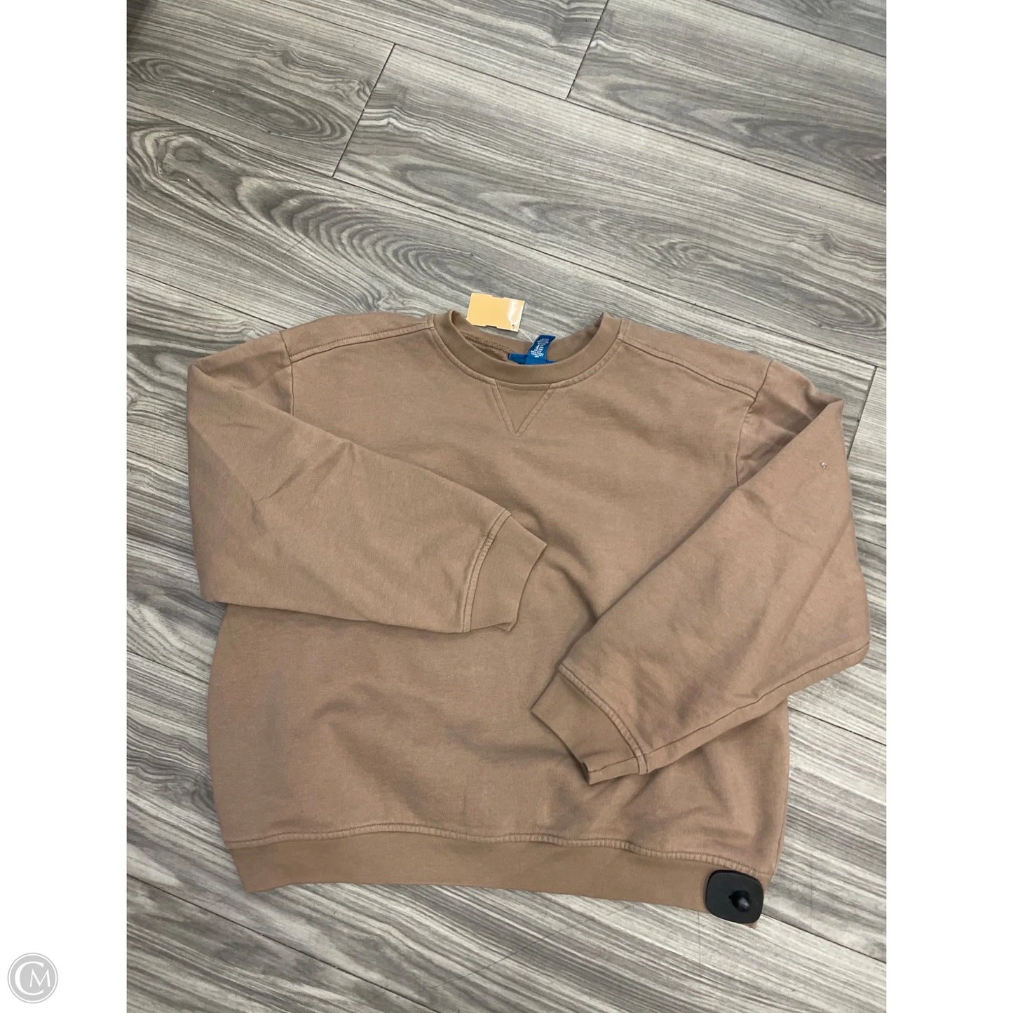 Sweatshirt Crewneck By Karen Scott In Tan, Size: L