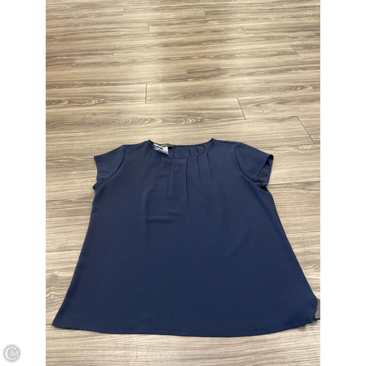 Top Short Sleeve By Simply Styled In Blue, Size: L