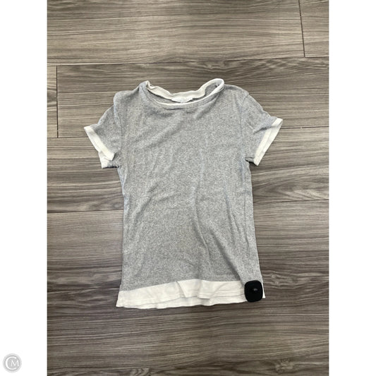 Top Short Sleeve By Zara In Grey, Size: M