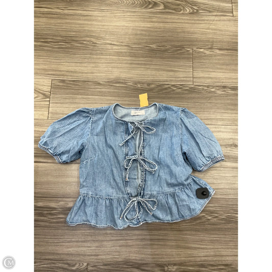Top Short Sleeve By Clothes Mentor In Blue, Size: M