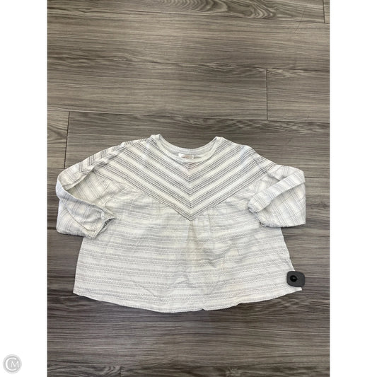 Top Long Sleeve By Urban Romantics In Black & Cream, Size: M