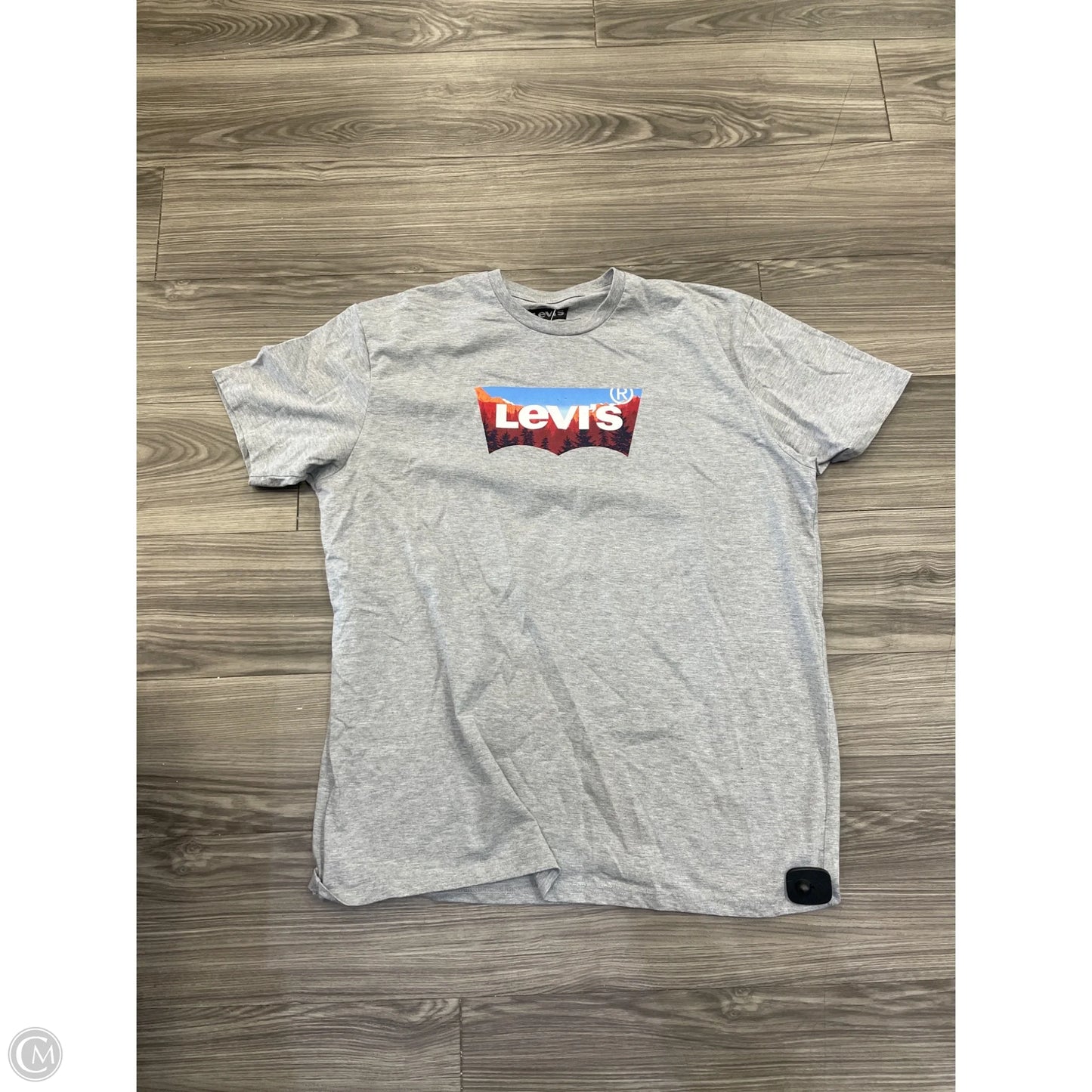 Top Short Sleeve By Levis In Grey, Size: 30