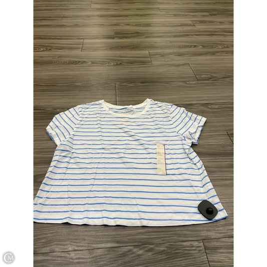 Top Short Sleeve By Universal Thread In Blue & Cream, Size: Xl